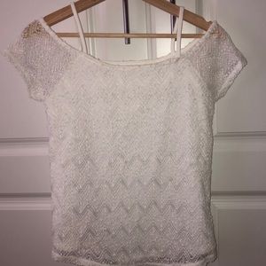 White off the shoulder top